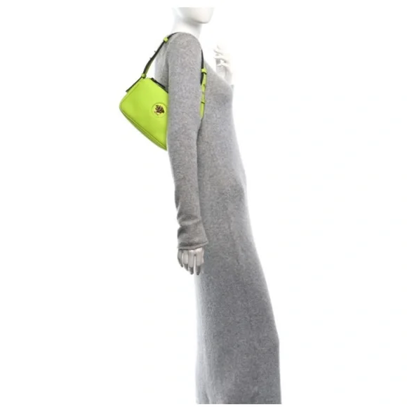 Versace Medusa shoulder bag with Dust bag grained calfskin Lime NEW - Picture 6 of 12